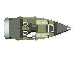 Dufour 350 Grand Large - Layout image